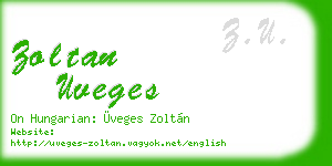 zoltan uveges business card